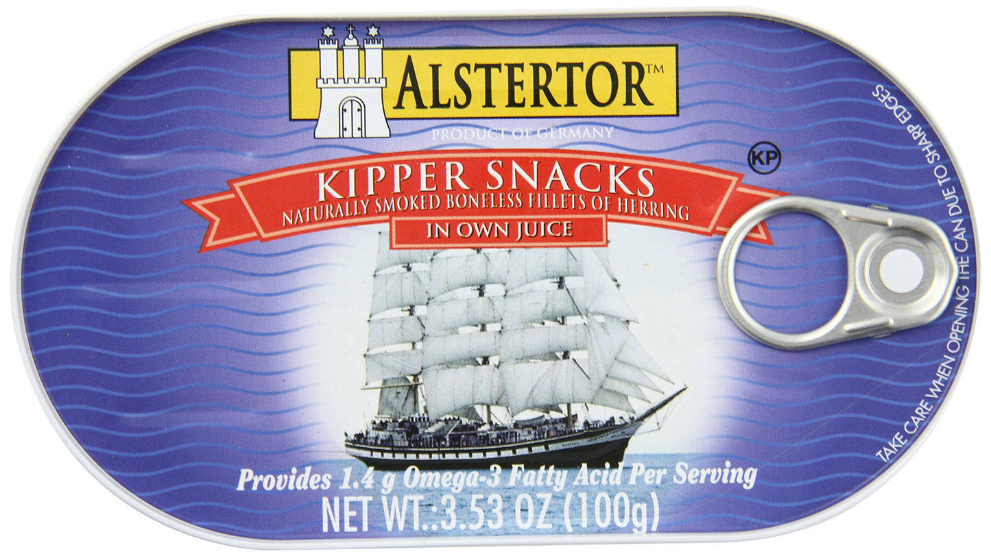 Alstertor, Kipper Snack, 3.5 Oz, (Pack Of 18)
