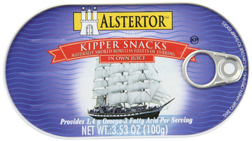 Alstertor, Kipper Snack, 3.5 Oz, (Pack Of 18)