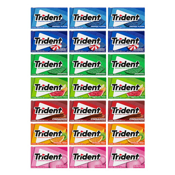 Trident Sugar Free Gum Variety Pack, 21 Packs Of 14 Pieces (294 Total Pieces)
