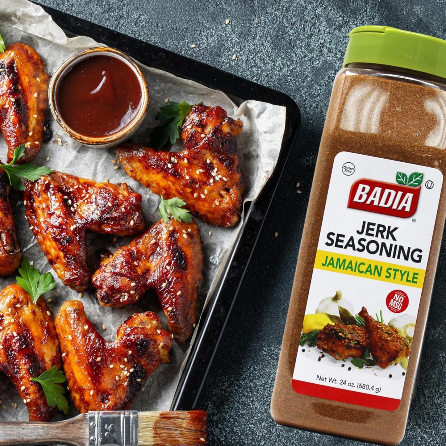 Badia Jerk Seasoning Jamaican Style, 24 oz, Ideal for Grilling and Marinating