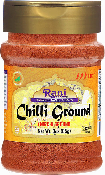 Rani Chilli Powder (Mirchi) Ground Indian Spice 3oz (85g) PET Jar ~ All Natural | Salt-Free | Vegan | No Colors | Gluten Friendl