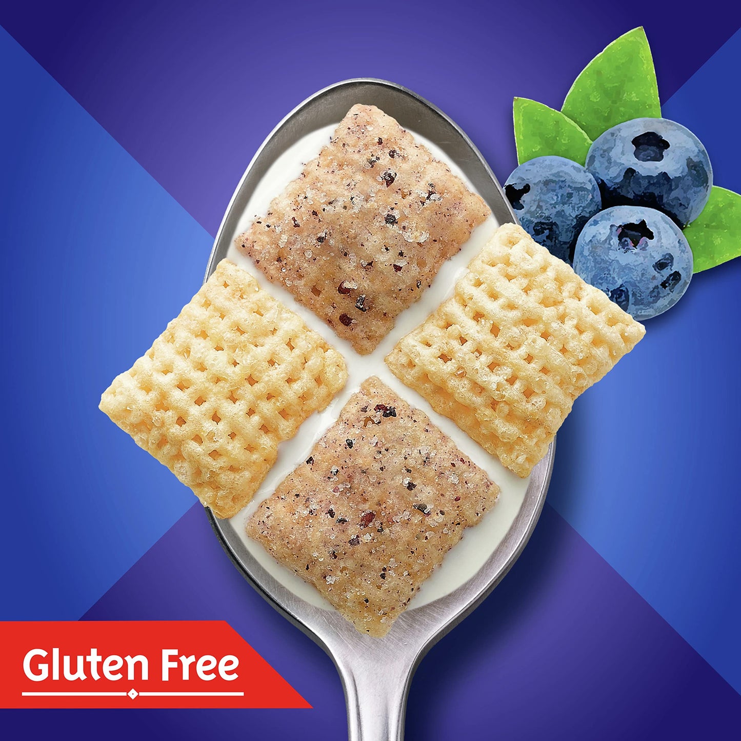 Blueberry Chex Cereal, Gluten Free Breakfast Cereal, Made With Whole Grain, 12 Oz