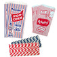 Outside the Box Papers Popcorn Bags Peanut Sacks and Striped Paper Straws 36 of Each Bag and 25 of Each Straw Red, White, Blue