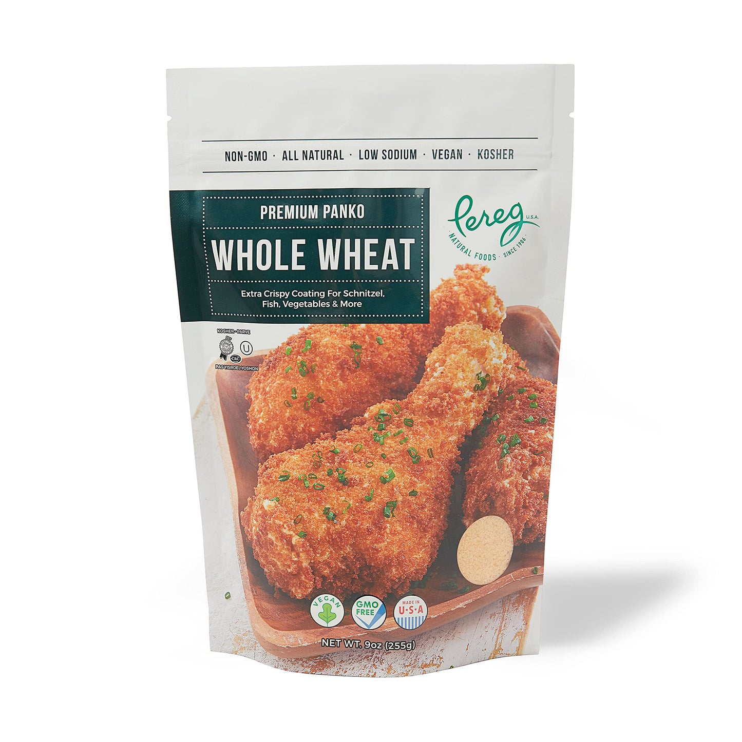 Bread Crumbs - Whole Wheat Enhanced Panko - 9 Oz - Natural Grocery & Gourmet Foods - Low Sodium, Vegan, Kosher Certified & Non Gmo