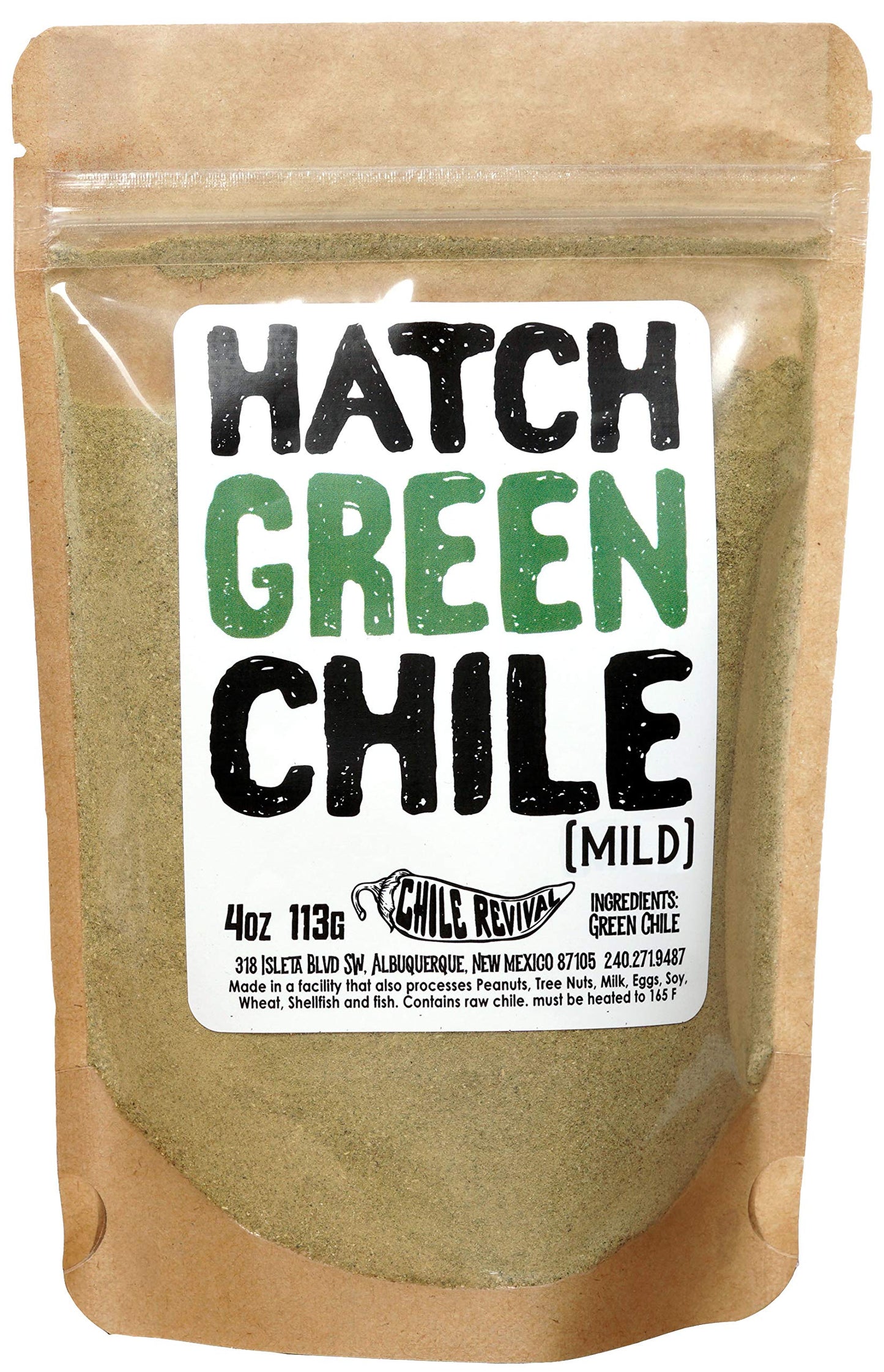 Chile Revival Hatch Green Chile Powder - Mild, 4 Ounce (Pack of 1)