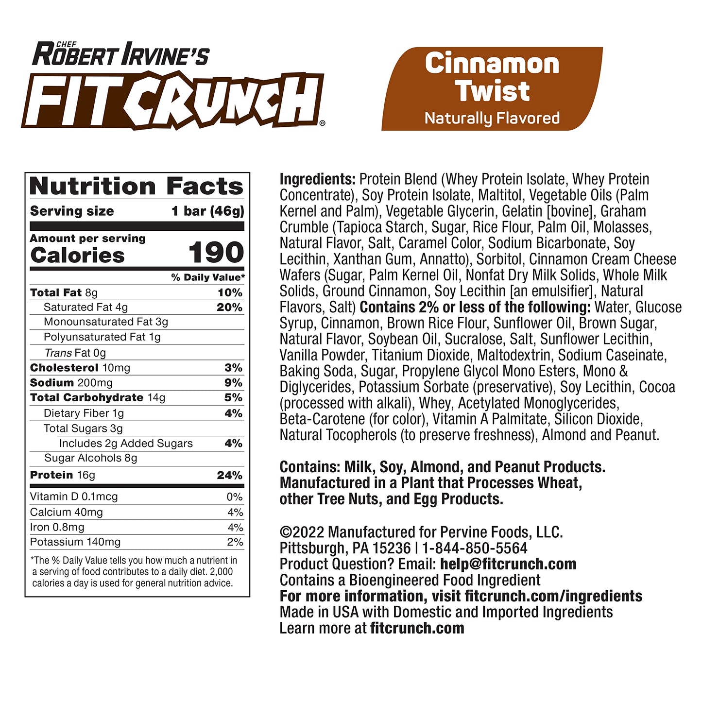 Fitcrunch Snack Size Protein Bars, Designed By Robert Irvine, 6-Layer Baked Bar, 3G Of Sugar & Soft Cake Core (9 Bars, Cinnamon