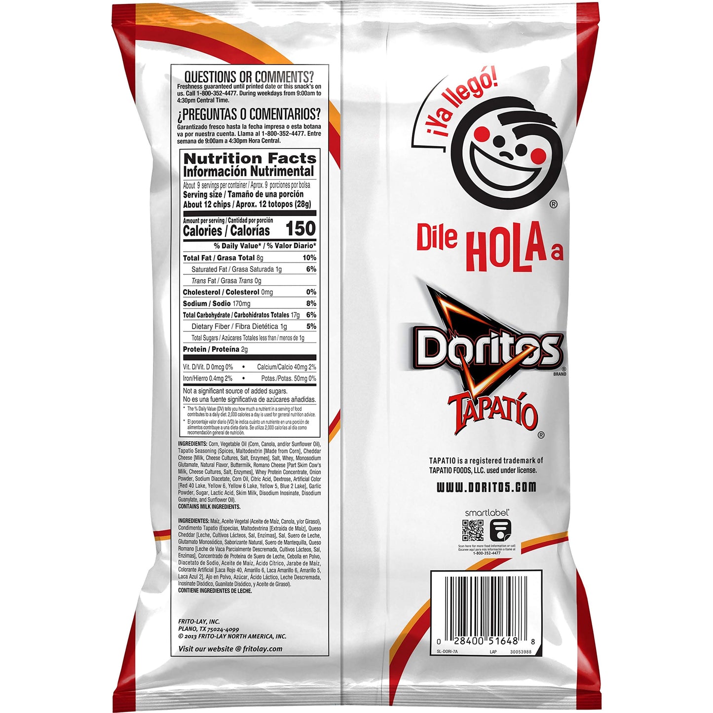 Doritos Tortilla Chips Tapatio, 9.25 Oz