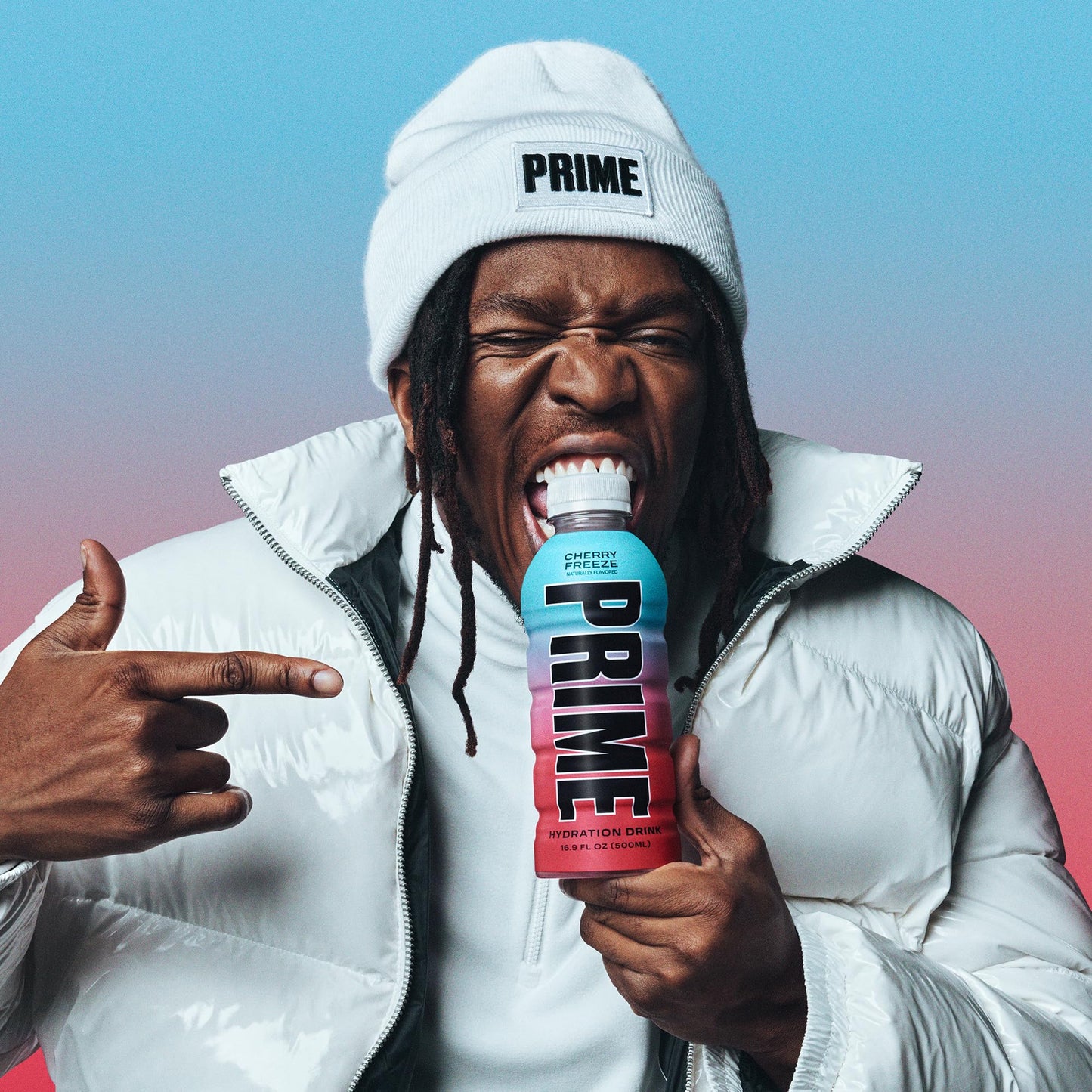 PRIME HYDRATION Sports Drink, Cherry Freeze, Electrolyte Enhanced, 250mg BCAAs, 16.9 Fl Oz, Pack of 12