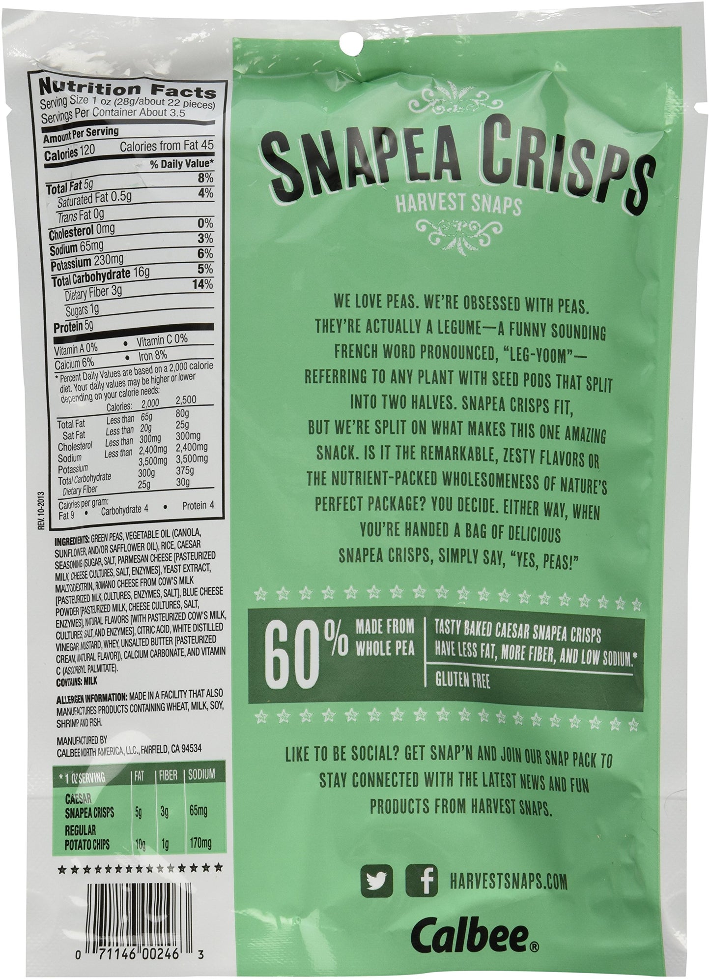 CALBEE SNAPEA CRISP, CRISPS,CAESAR FLAVOR 3.3 OZ (PACK OF 4)