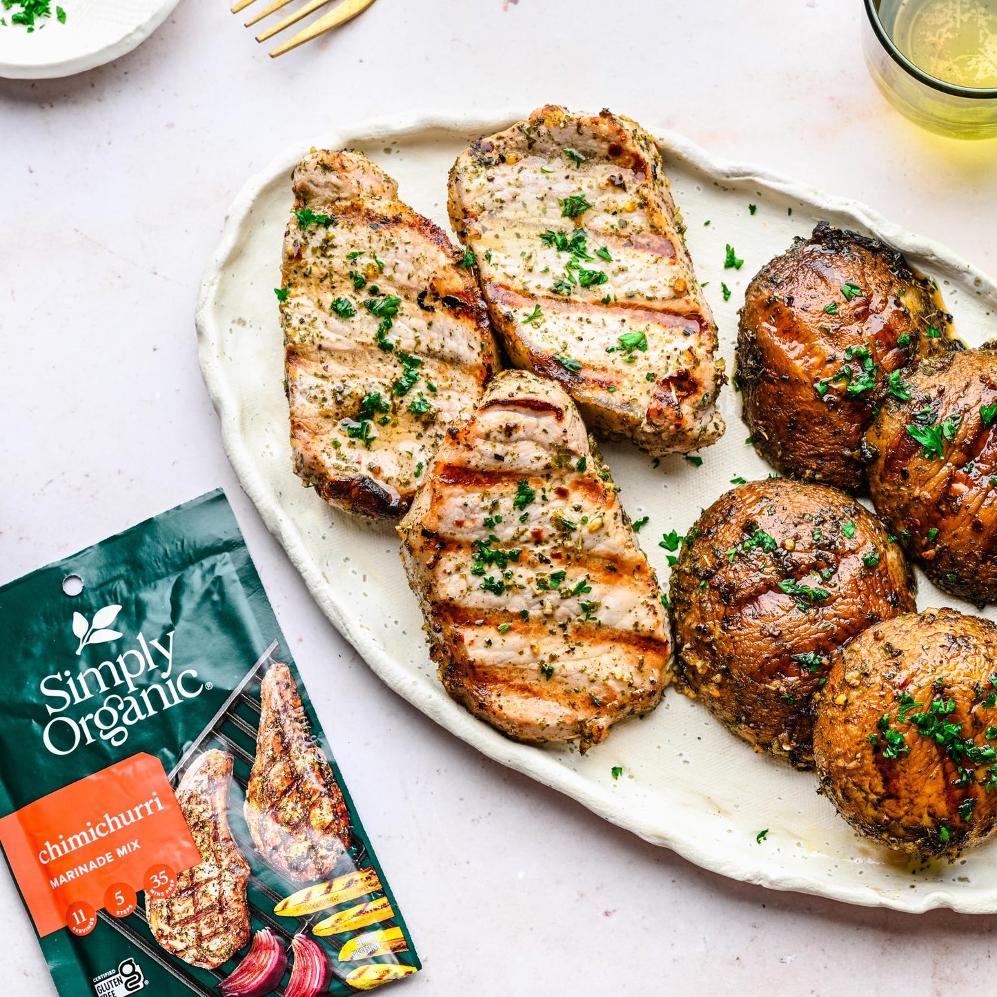 Simply Organic Chimichurri Marinade Mix, Vegan Friendly, Kosher, USDA Certified Organic, Gluten Free & Non-GMO, 0.71 Ounce (Pack