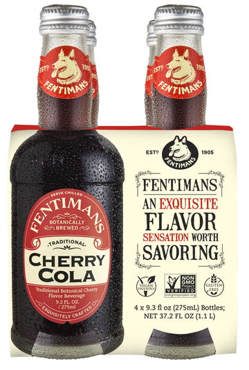Fentimans Sparkling Cherry Cola - Cherry Soda, Soft Drink, Craft Soda Pop, All Natural Ingredients, No Artificial Colors or Flav