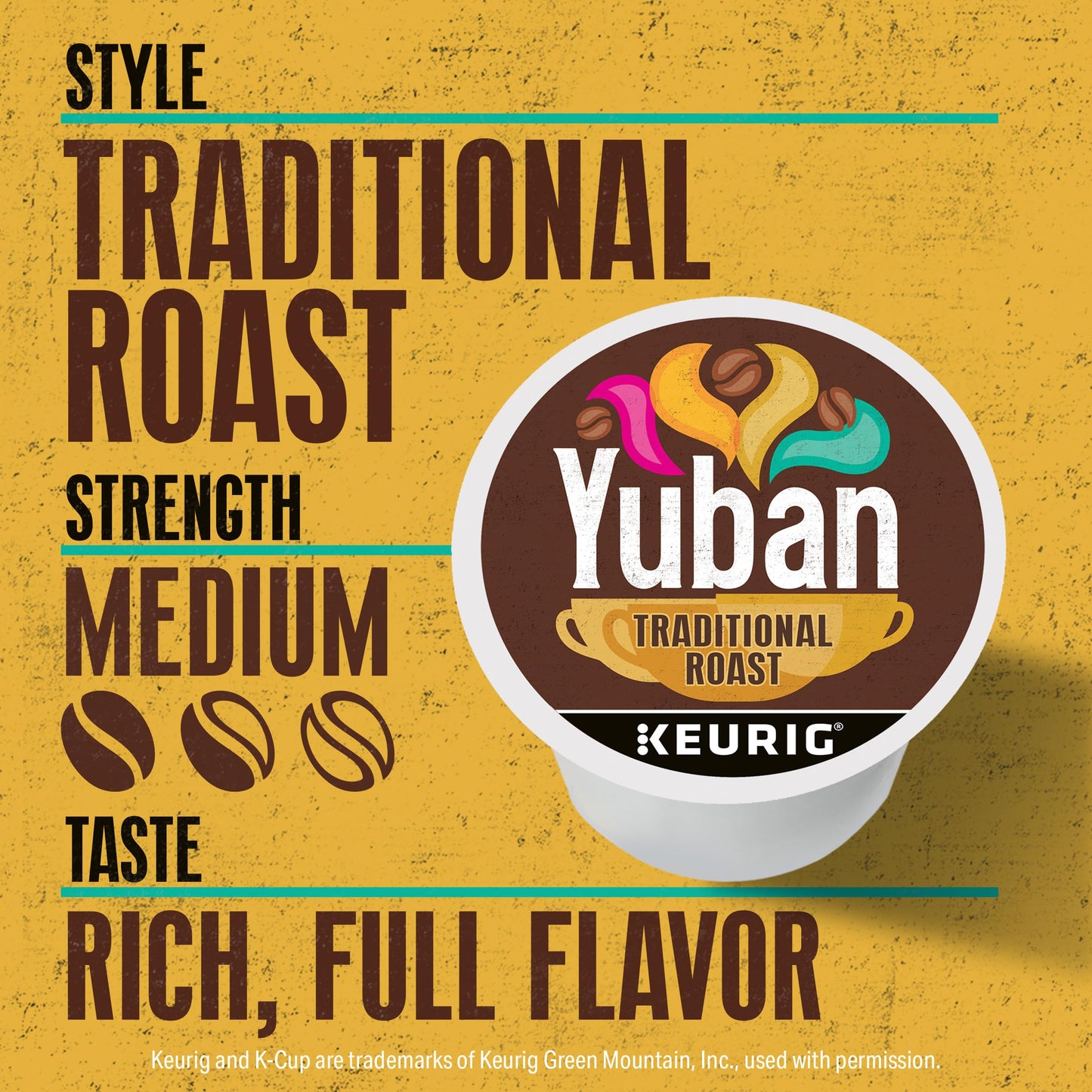 Yuban K-Cup Coffee Pods, Traditional Roast Medium, 10 ct Box, 3.1 OZ