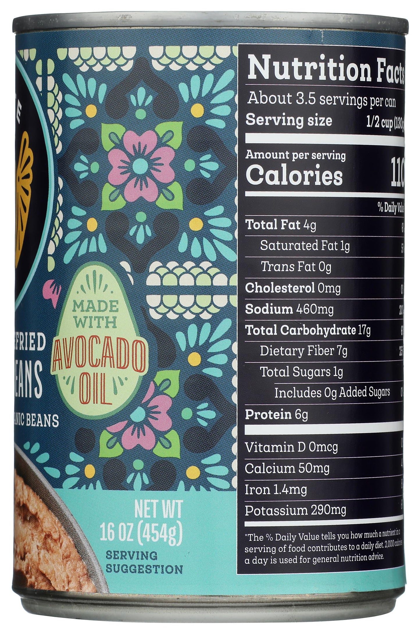 Siete Vegan Refried Pinto Beans | Grain Free | Dairy Free | Gluten Free | Soy Free | Non Gmo | 16Oz Can