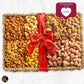 Nut Cravings Gourmet Nut Gift Basket - 2.5 lbs Seagrass Tray with Ribbon - 8 Assortments for Thanksgiving and Christmas