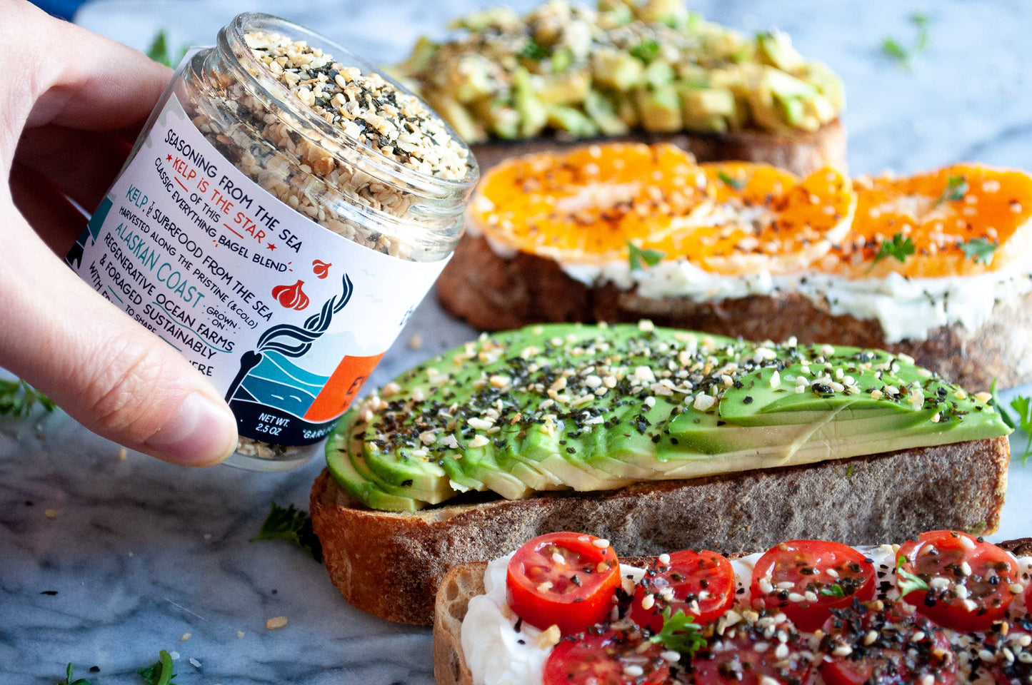Barnacle Foods Everything Bagel Kelp Seasoning | 2.5 Oz. | Classic Bagel Topper | Great For Meat, Tempura Add-In, Scrambled Eggs