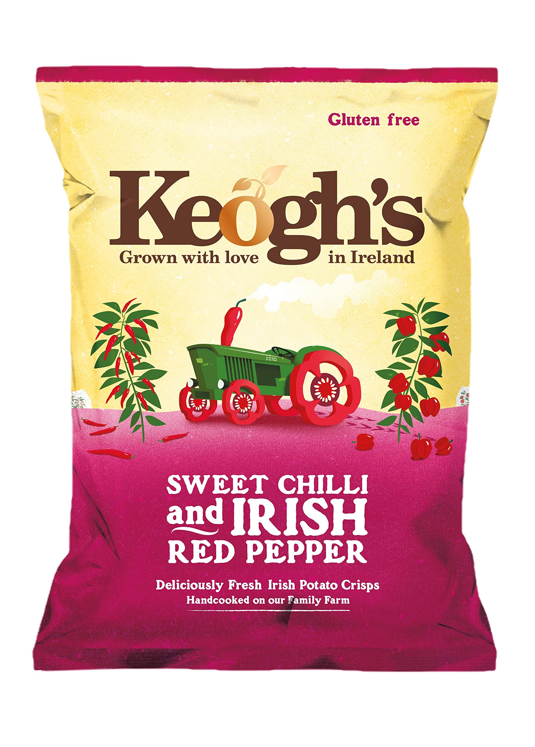 Keoghs Sweet Chilli and Irish Red Pepper Crisps 50g x 3