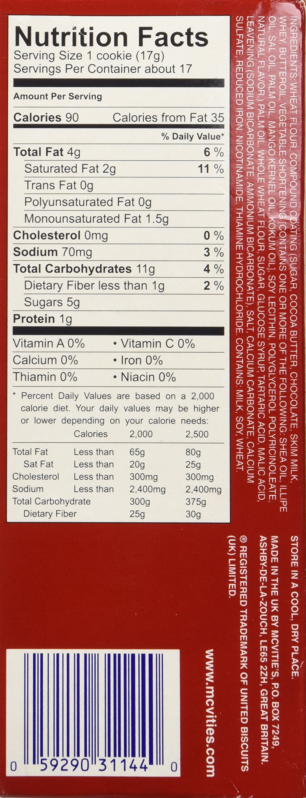 Mcvities Milk Chocolate Digestives, 10.5-Ounce (Pack Of 6)