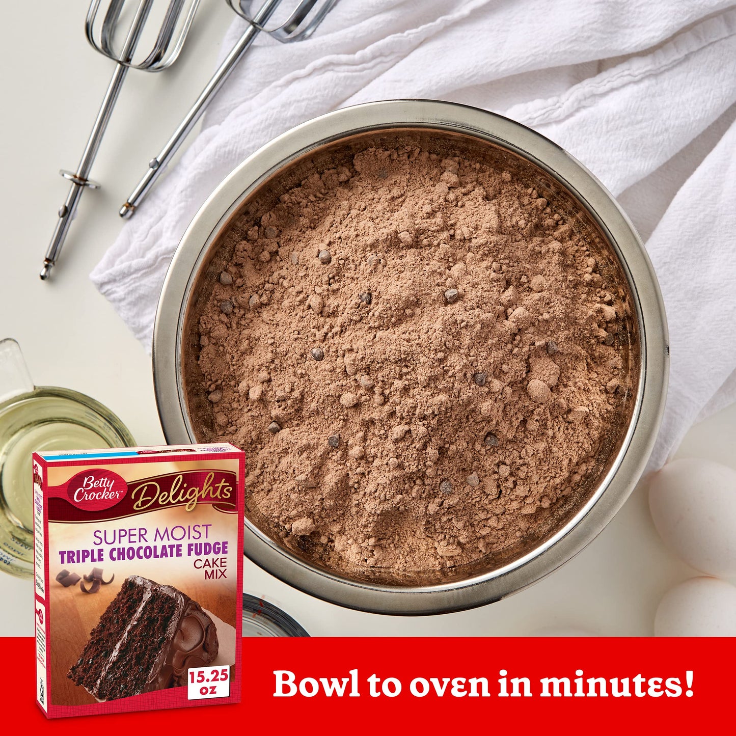 Betty Crocker, Supermoist Cake Mix, Triple Chocolate Fudge, 15.25oz Box (Pack of 6)