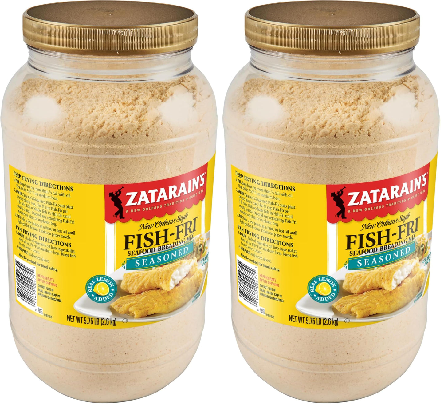 Zatarains Seasoned Fish Fri Seafood Breading Mix, 5.75 lb (Pack of 2)