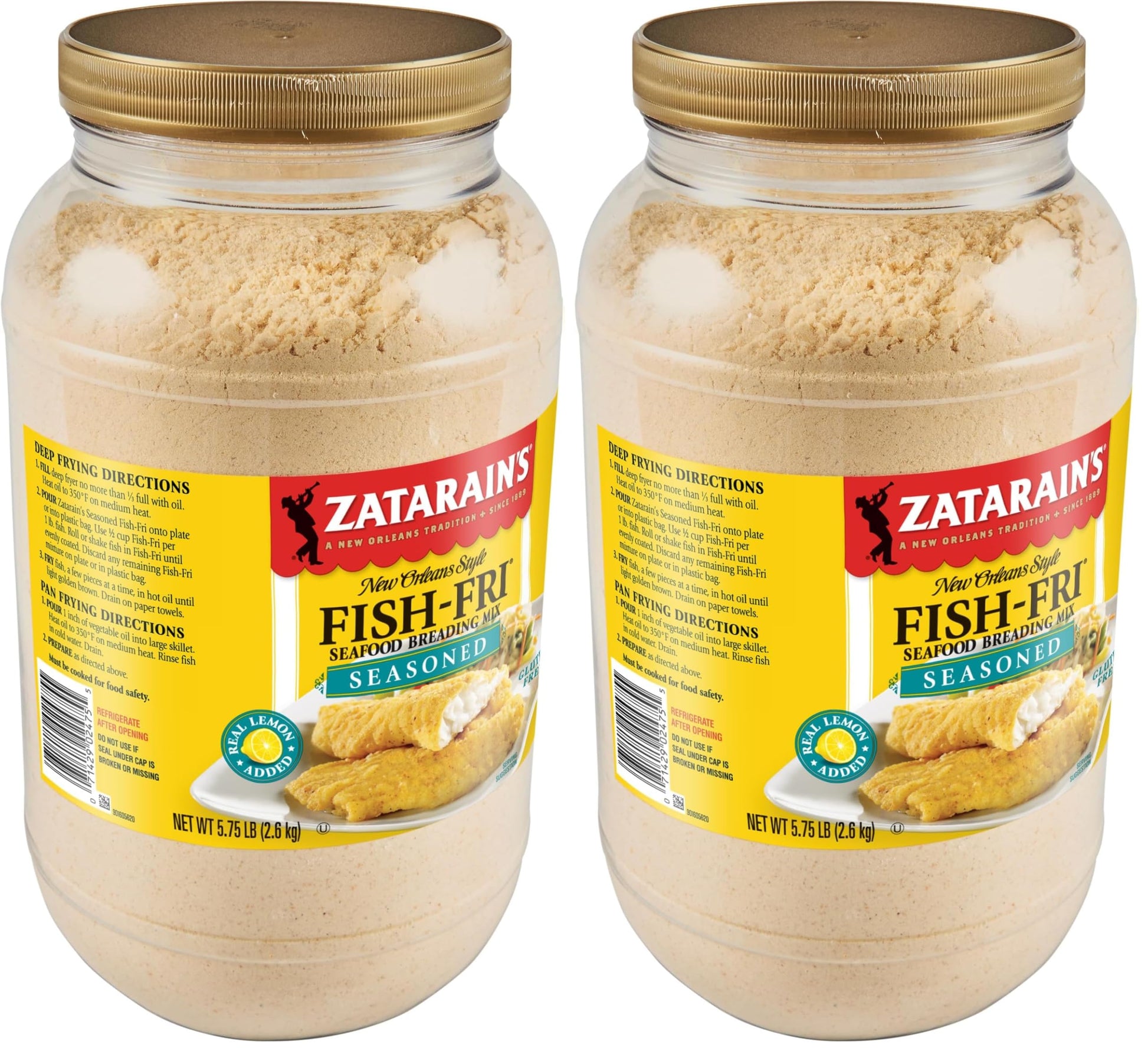 Zatarains Seasoned Fish Fri Seafood Breading Mix, 5.75 lb (Pack of 2)