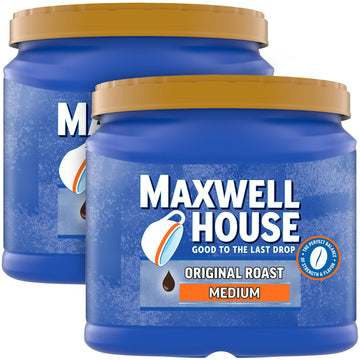 MAXWELL HOUSE Ground Coffee, Medium Roast, 30.6 oz Canisters (Pack of 2)