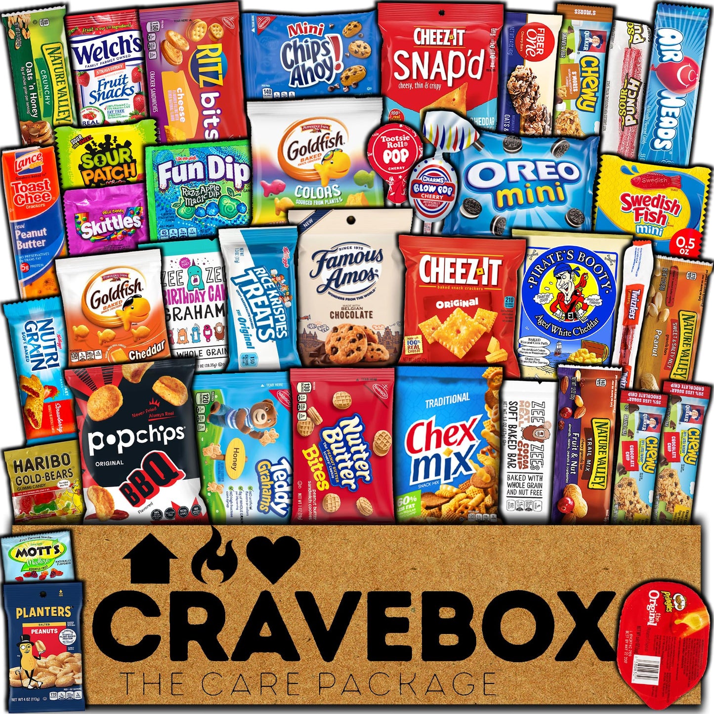 Cravebox Snack Box Variety Pack Care Package - Christmas   Gift Basket Boxes Pack Mature-Themeds Kids Grandkids Guys Girls Women Men Boyfriend Candy Birthday