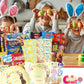 Easter Snack Yellow Tin (46 Count) Filled With Candy, Peelable Gummies, Bunny And More, Great Package For Family, Friends, Boys
