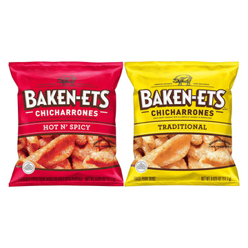 Baken-Ets Pork Rinds, Variety Pack, 0.625 Ounce (Pack Of 24)