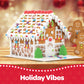 Big Gingerbread House kit, Gingerbread House, Holiday Activity for Kids - Ease Crafted Grooves Decor - kit Includes; 1 House, 2