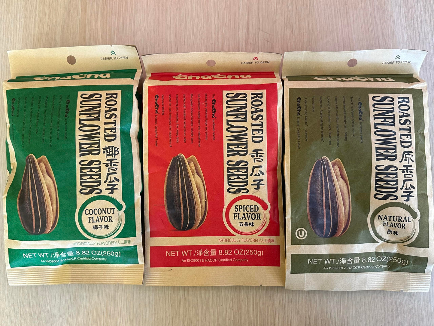 ChaCha Roasted Sunflower Seeds Variety Pack (1, Spiced Natural Coconut)