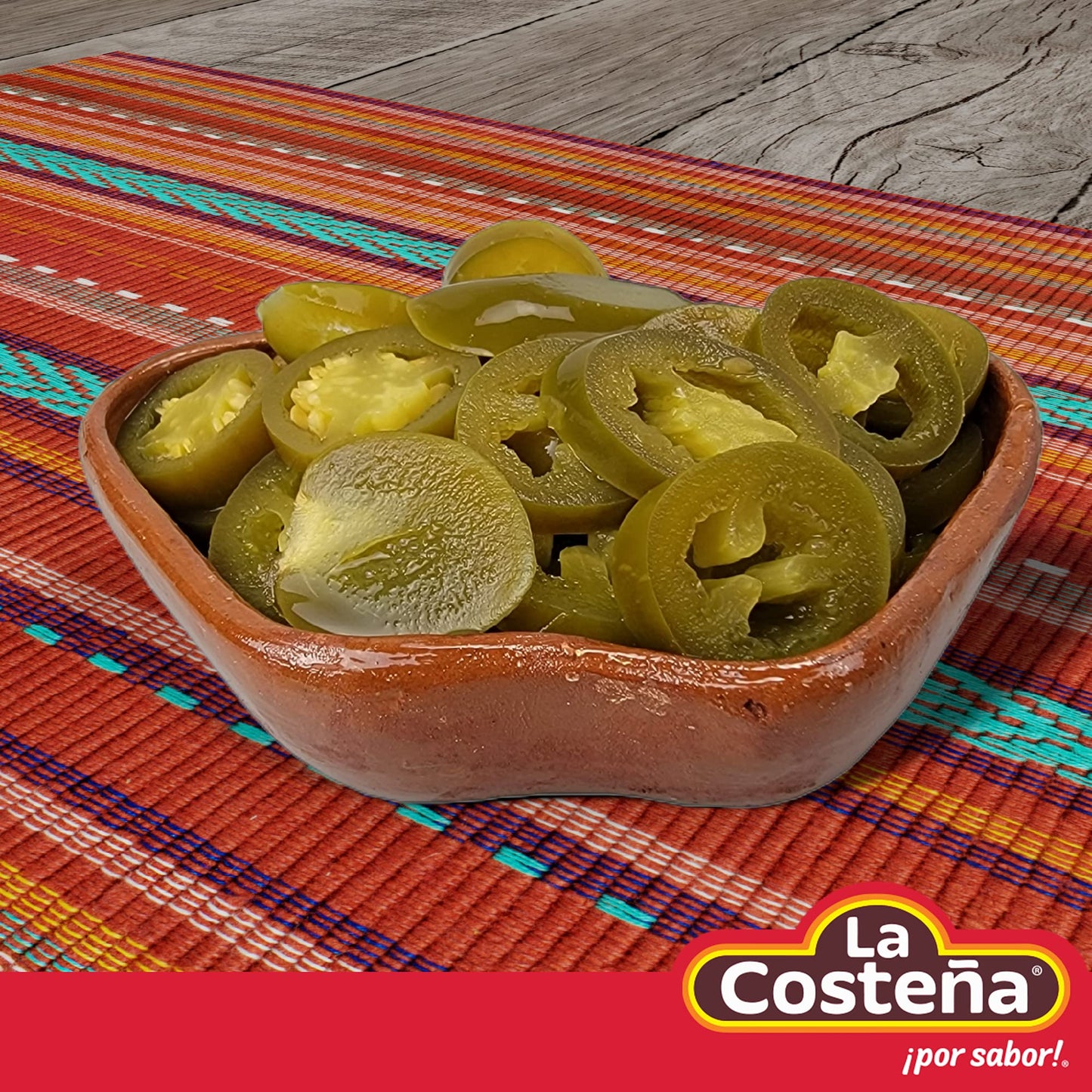 La Costeña Nacho Sliced Jalapeño Peppers, Pickled Green Hot, 26-Ounce Can, Pack of 3, 1.625 Pound Total