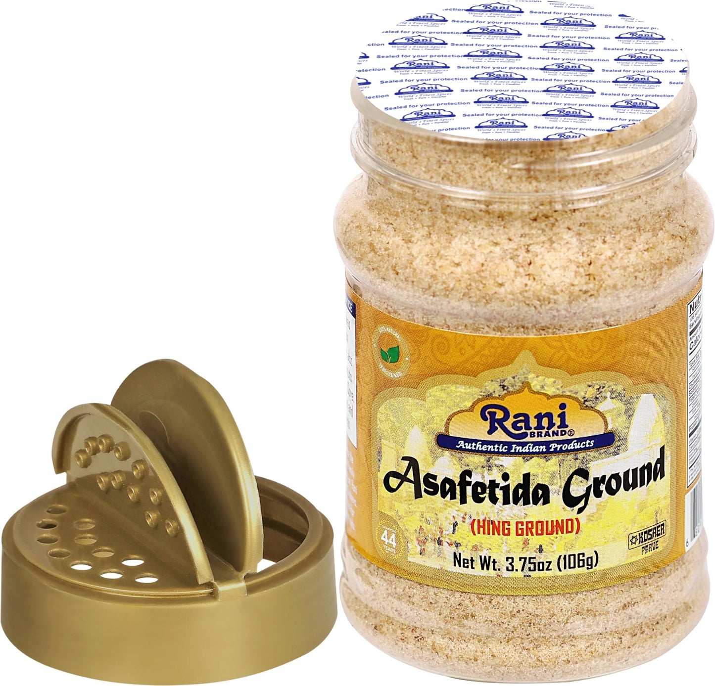 Rani Asafetida (Hing) Ground 3.75oz (106g) PET Jar, Pack of 12 ~ All Natural | Salt Free | Vegan | Non-GMO | Asafoetida Indian S