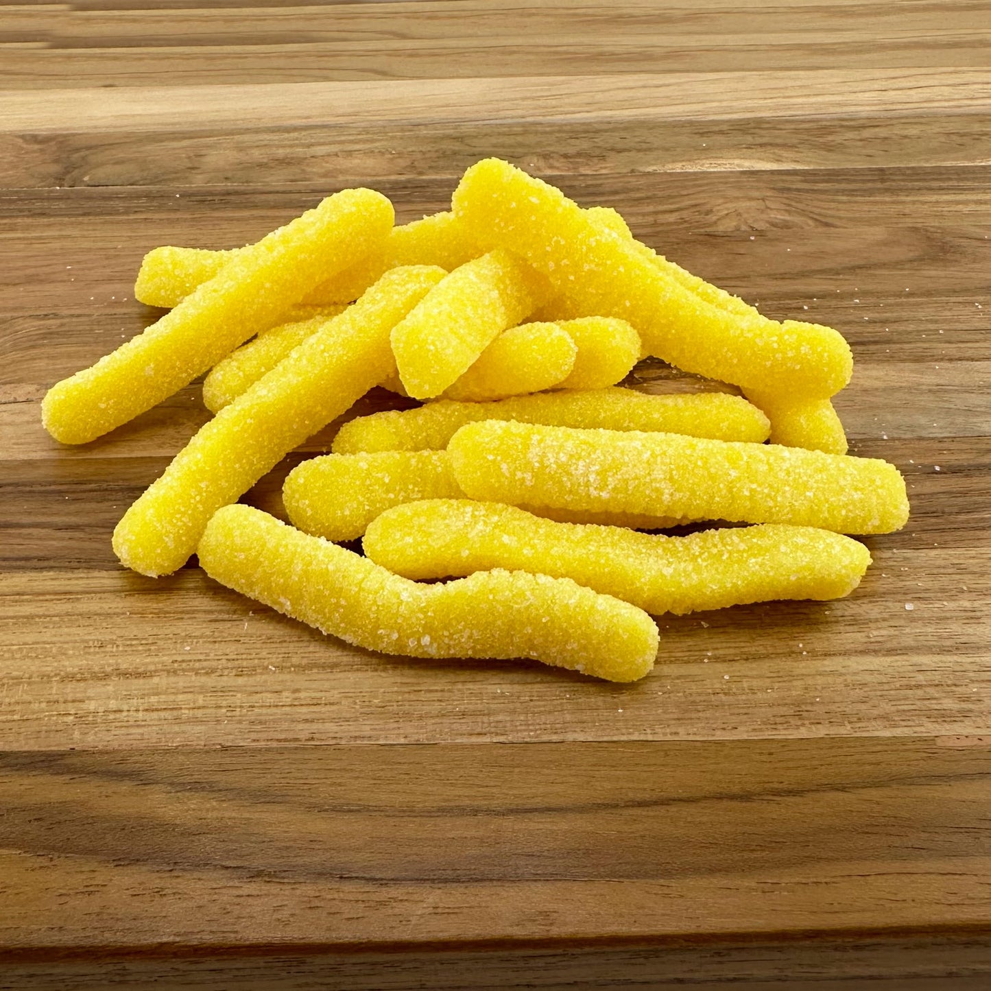 Firstchoicecandy Sweet & Sour Gummy Worms, Multi Flavors And Solid Colors (2 Pound, Sour Yellow Pineapple)