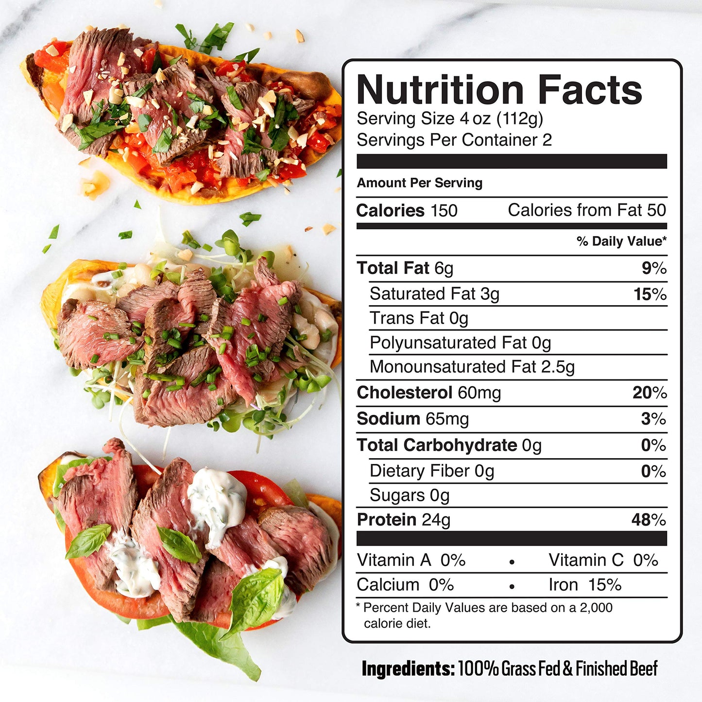 Pre, Beef Top Sirloin Steak, Grass-Fed, Pasture-Raised | 0.5 lbs.