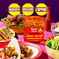Chili Crisp No-Floating Oil (3 Bottles Medium Hot) Spicy Chilli Crisp Crunch. Crispy Garlic & Onion ''No-Oil'' Chili Oil Crisp B