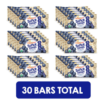 Happy Tot Organics Super Foods Oat Bars, Blueberries & Oatmeal, 5 Count (Pack Of 6)