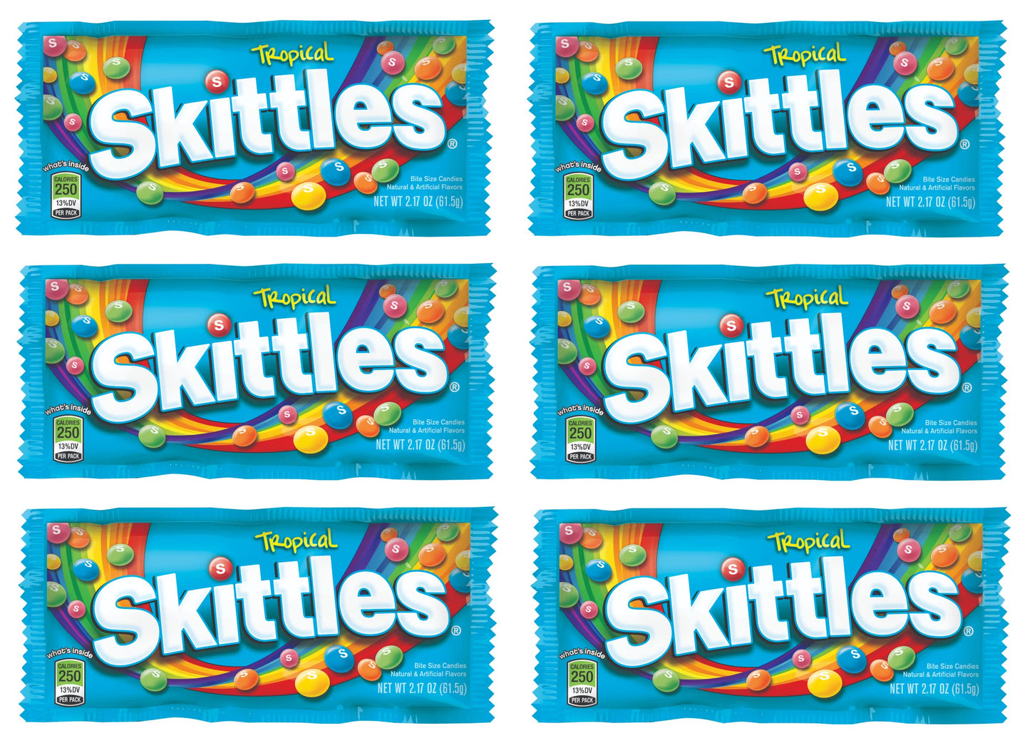 Skittles - Original, Wild Berry, Tropical, Smoothies, Sour, Brightside, All Lime - Full Size, Bite Size Candy, Individual Packs 