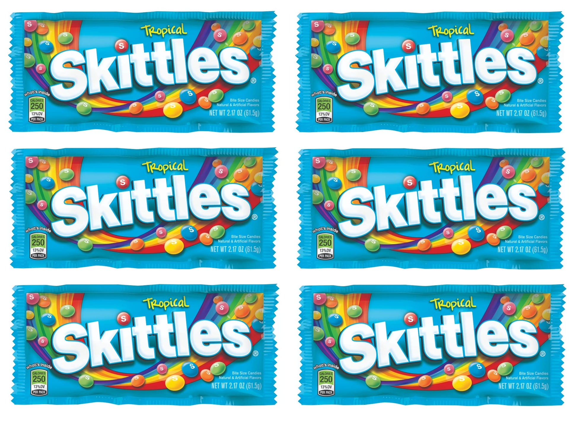 Skittles - Original, Wild Berry, Tropical, Smoothies, Sour, Brightside, All Lime - Full Size, Bite Size Candy, Individual Packs 