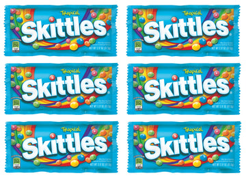 Skittles - Original, Wild Berry, Tropical, Smoothies, Sour, Brightside, All Lime - Full Size, Bite Size Candy, Individual Packs 