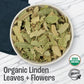 J MAC BOTANICALS Organic Linden Leaf and Flower Whole Leaves and Flowers 4 Ounces
