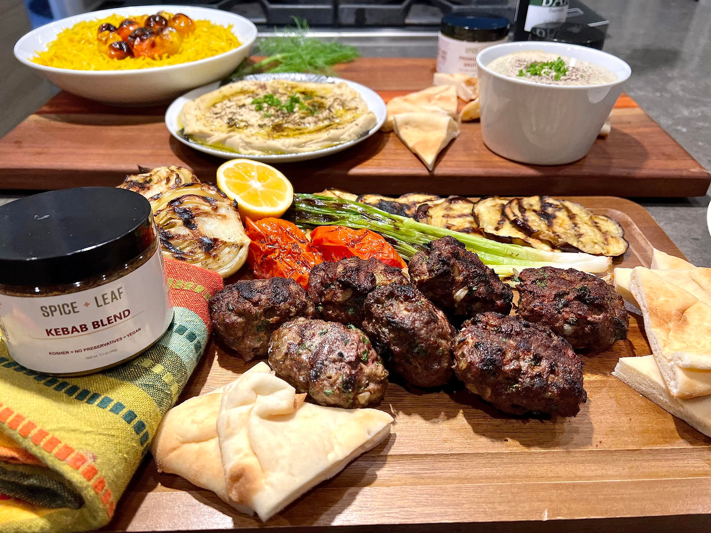 Premium Kebab Blend By Spice + Leaf, 3.5 Oz - Kosher, Vegan Preservative Free Spice. Vegetarian, Dairy Free And Salt Free
