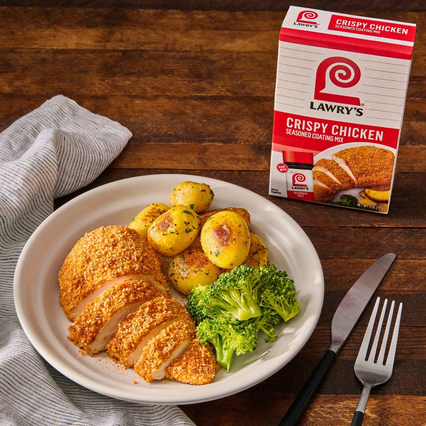 Lawrys Seasoned Coating Mix, Crispy Chicken, Tasty Swap for Breadcrumbs When Preparing Meatloaf, Meatballs, or Burgers, and Mak