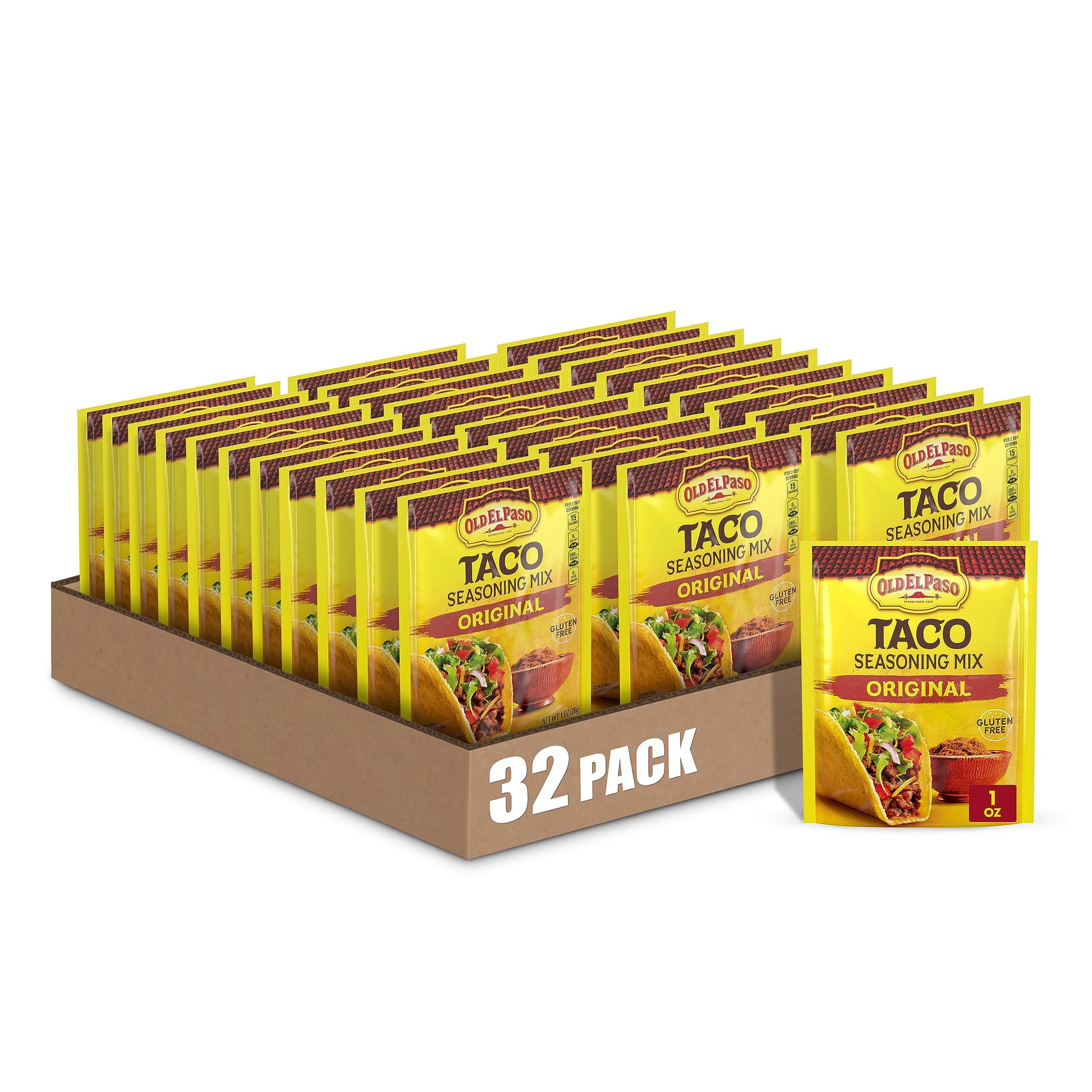 Old El Paso Taco Seasoning Mix, Original Flavor, 1 Oz. (Pack Of 32)