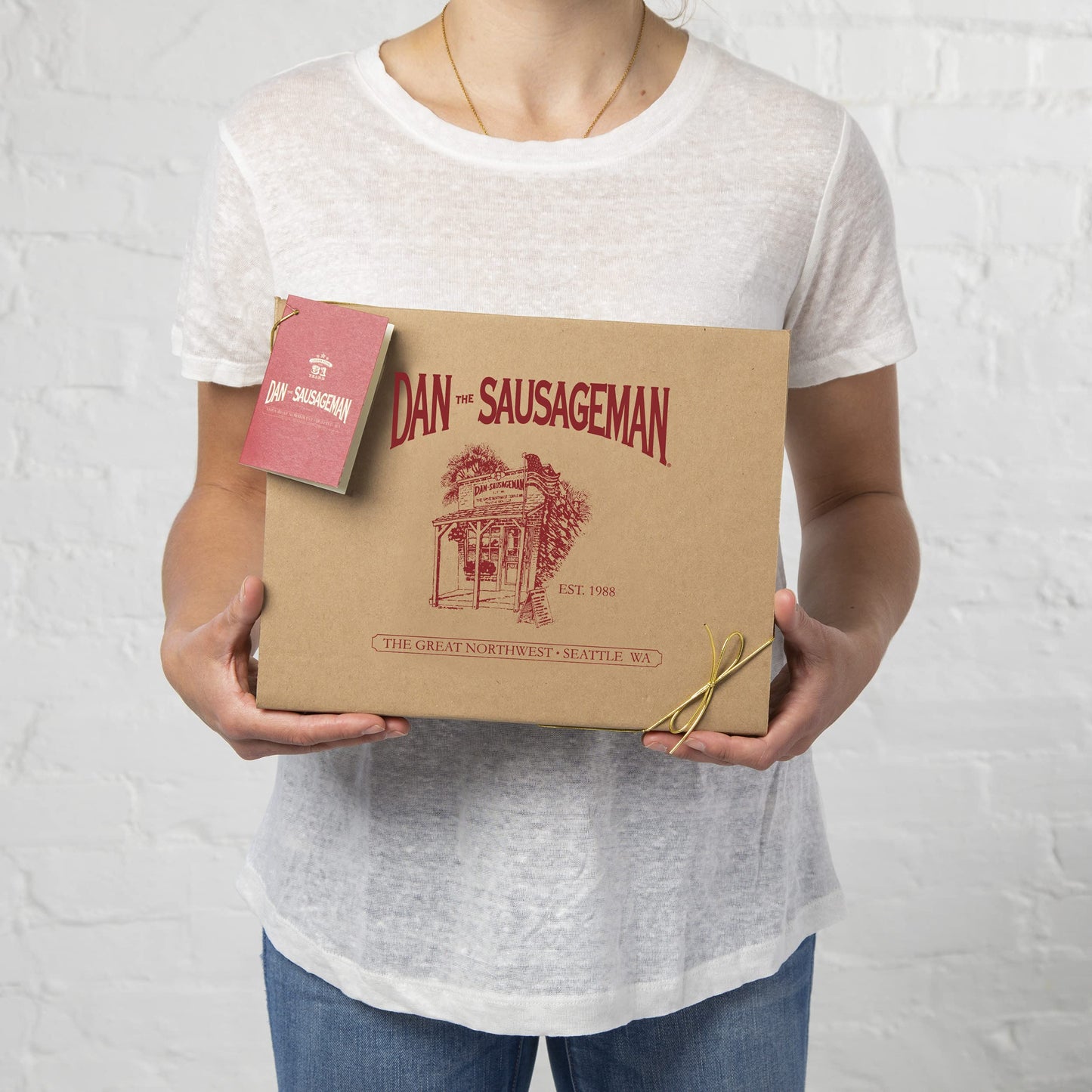 Dan the Sausageman Gourmet Gift Basket - 8 Piece Set with Summer Sausage, Cheese, Mustard,  ers, Olives, Nuts, and Candy