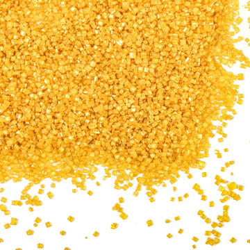 Gold Sanding Sugar for Baking Edible Sparkling Sugar Sprinkles Coarse Sugar Crystals for Cake Decoration Cookie Cupcake Topper I