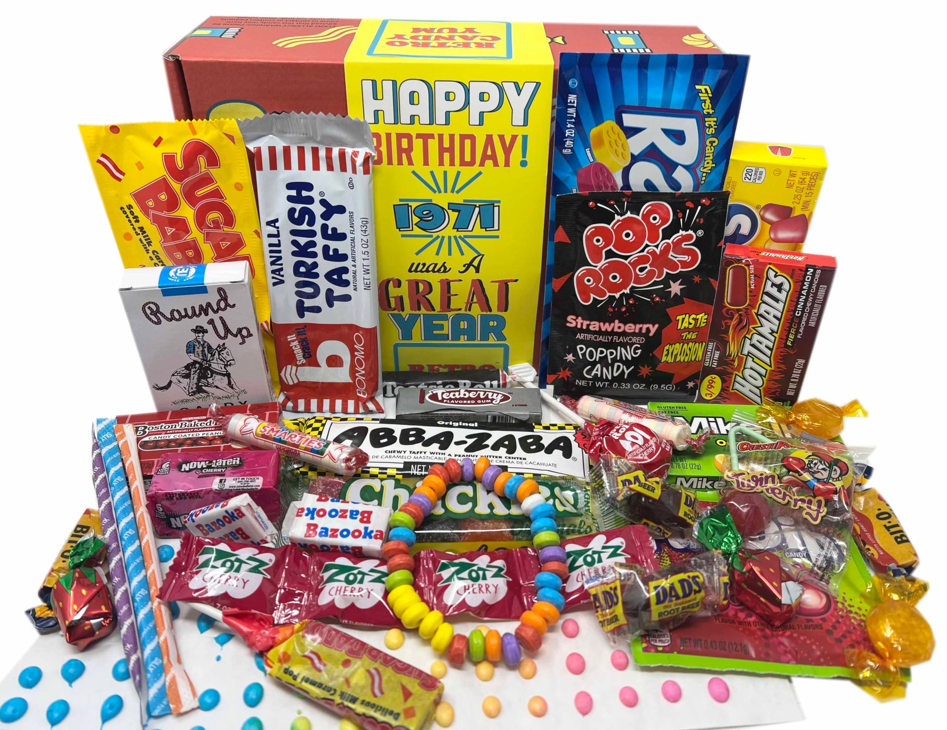 RETRO CANDY YUM Nostalgic Candy Mix Gift Box for 54th Birthday - 31 Piece Set