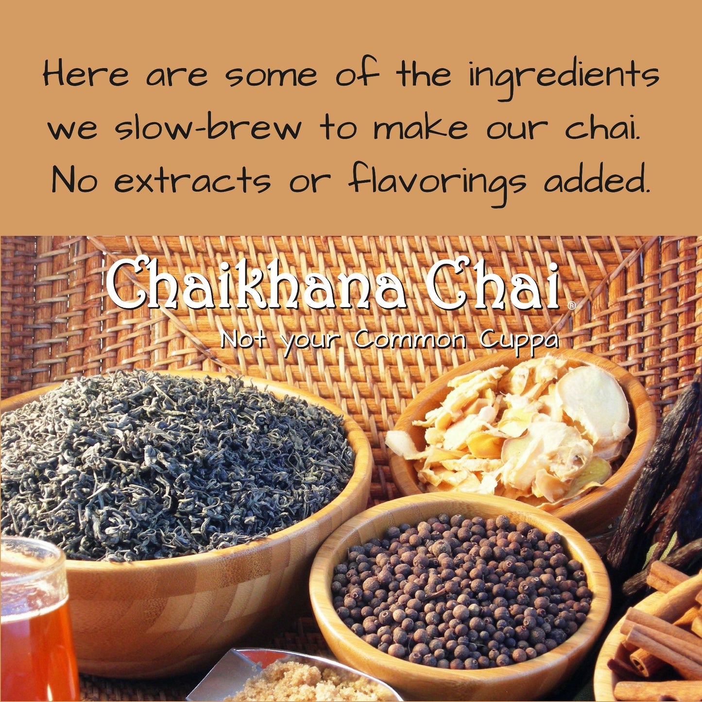 Chaikhana Chai - Spicy Masala Chai Concentrate - Makes (40) Drinks - Slow Brewed With Organic Black Tea, Ginger And Fresh Crushe
