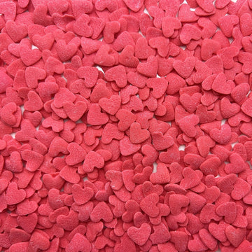 SE Si&Moos Edible Red Jumbo Heart Sprinkles for Decorating Edible Hearts Confetti for Cupcakes Valentines Cake Decorations Red S