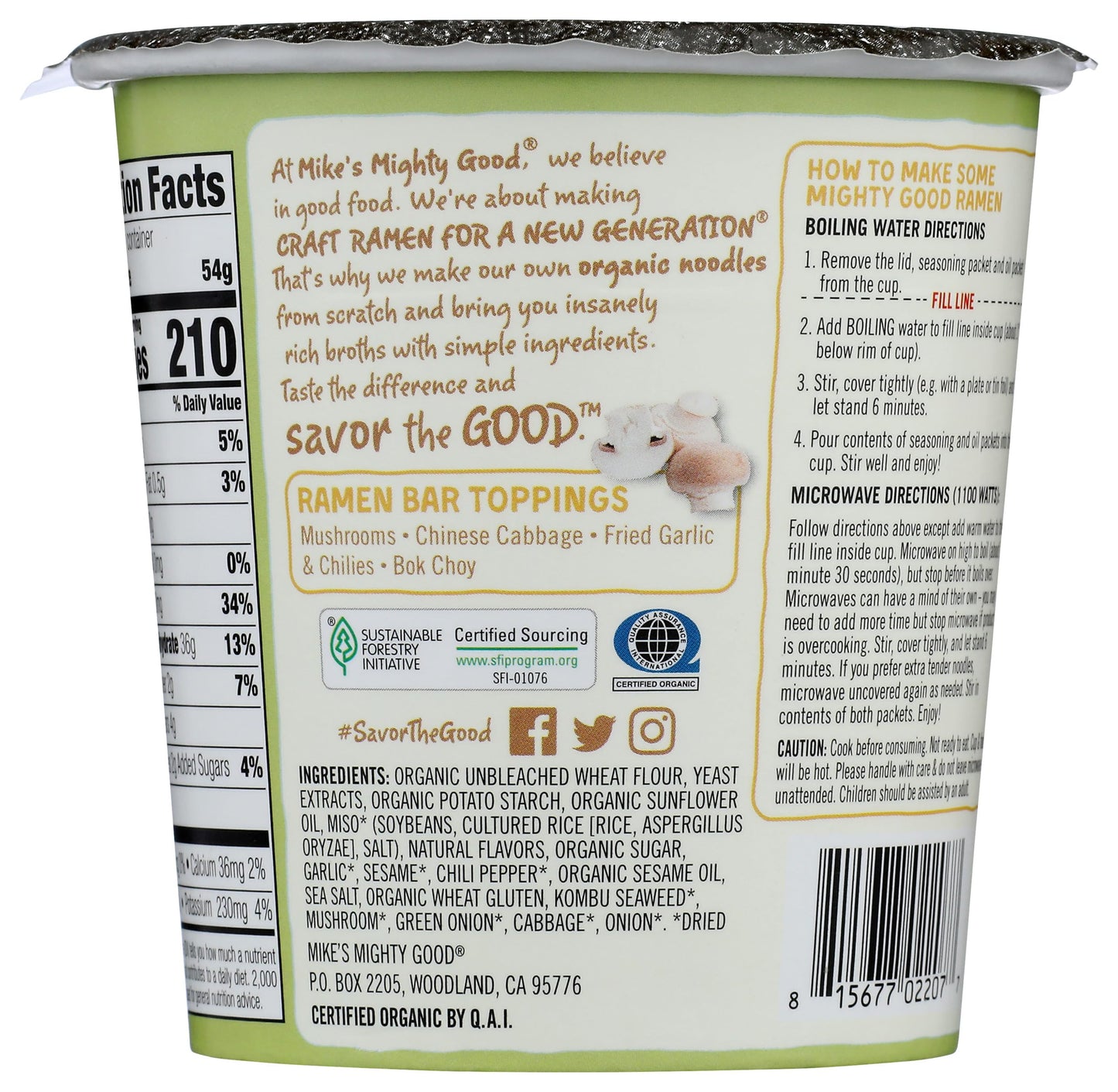 Mikes Mighty good Ramen Soup Vegetable 1.9 Oz