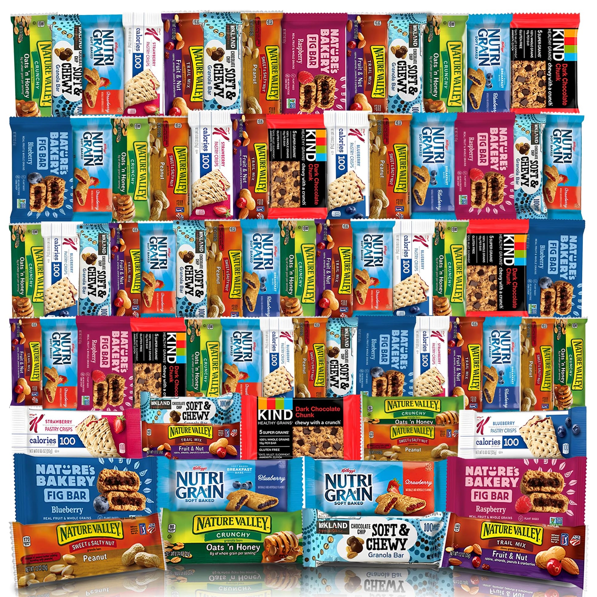 Veratify Healthy Mixed Snack Box (66 Count) Snacks Gift Basket Granola Bars Bulk Variety Grab and Go Men Women Adults Office Wor
